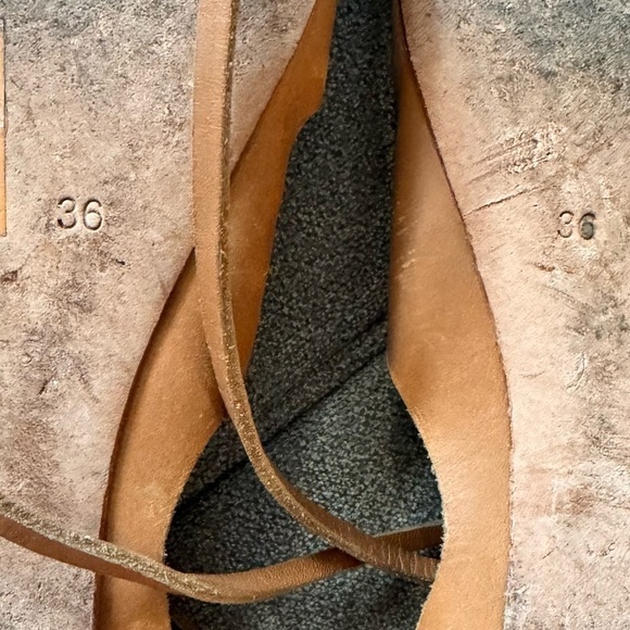 Zimmermann Leather Gladiator Flat Sandals strappy wrap riveted brown tan boho - Picture 3 of 12